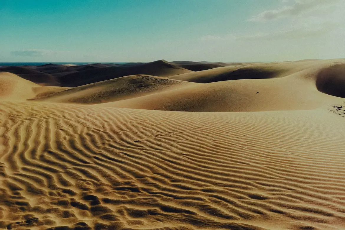 Arena ondulada en las Dunas de Maspalomas